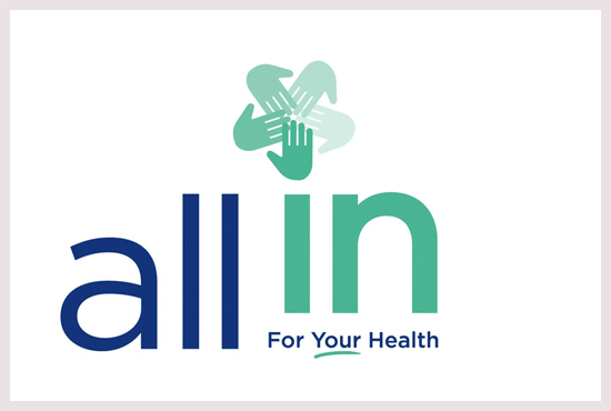 All in for your health logo